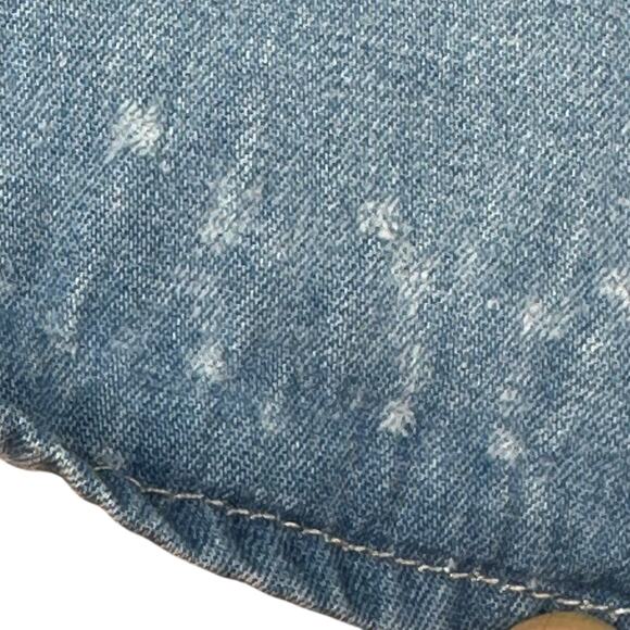 Vtg Ralph Lauren Jeans Co Denim Shirt Top Womens Large Distressed Button Up LS - Picture 11 of 11